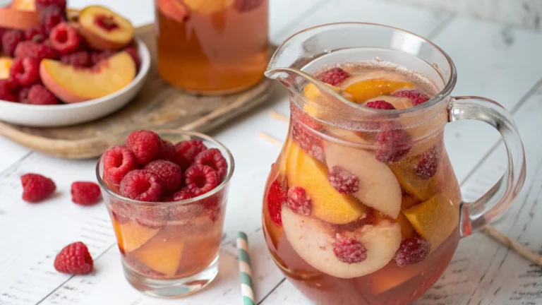 Sangria Rosée Framboise & Pêche - recette française