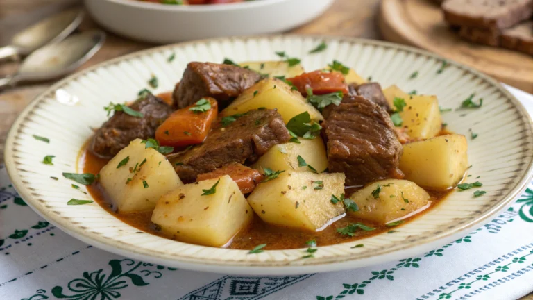 Sauté de bœuf mijoté aux pommes de terre - recette française