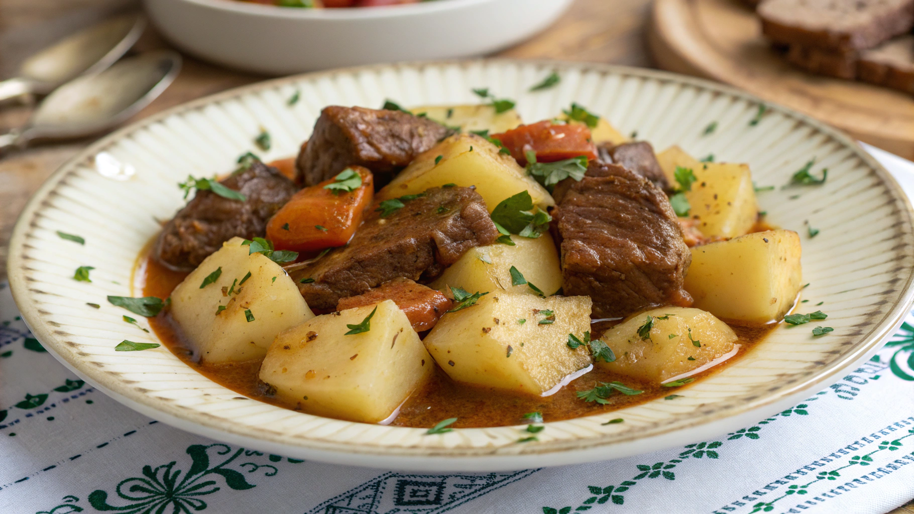 Sauté de bœuf mijoté aux pommes de terre - recette française