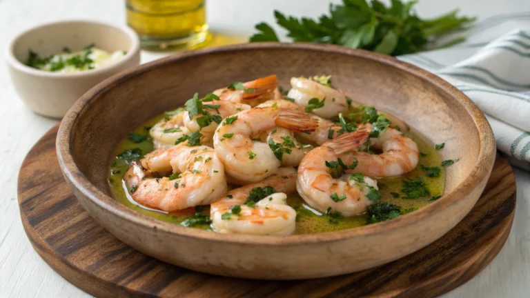 Sauté de Crevettes à l’Ail et au Beurre d’Herbes - recette française