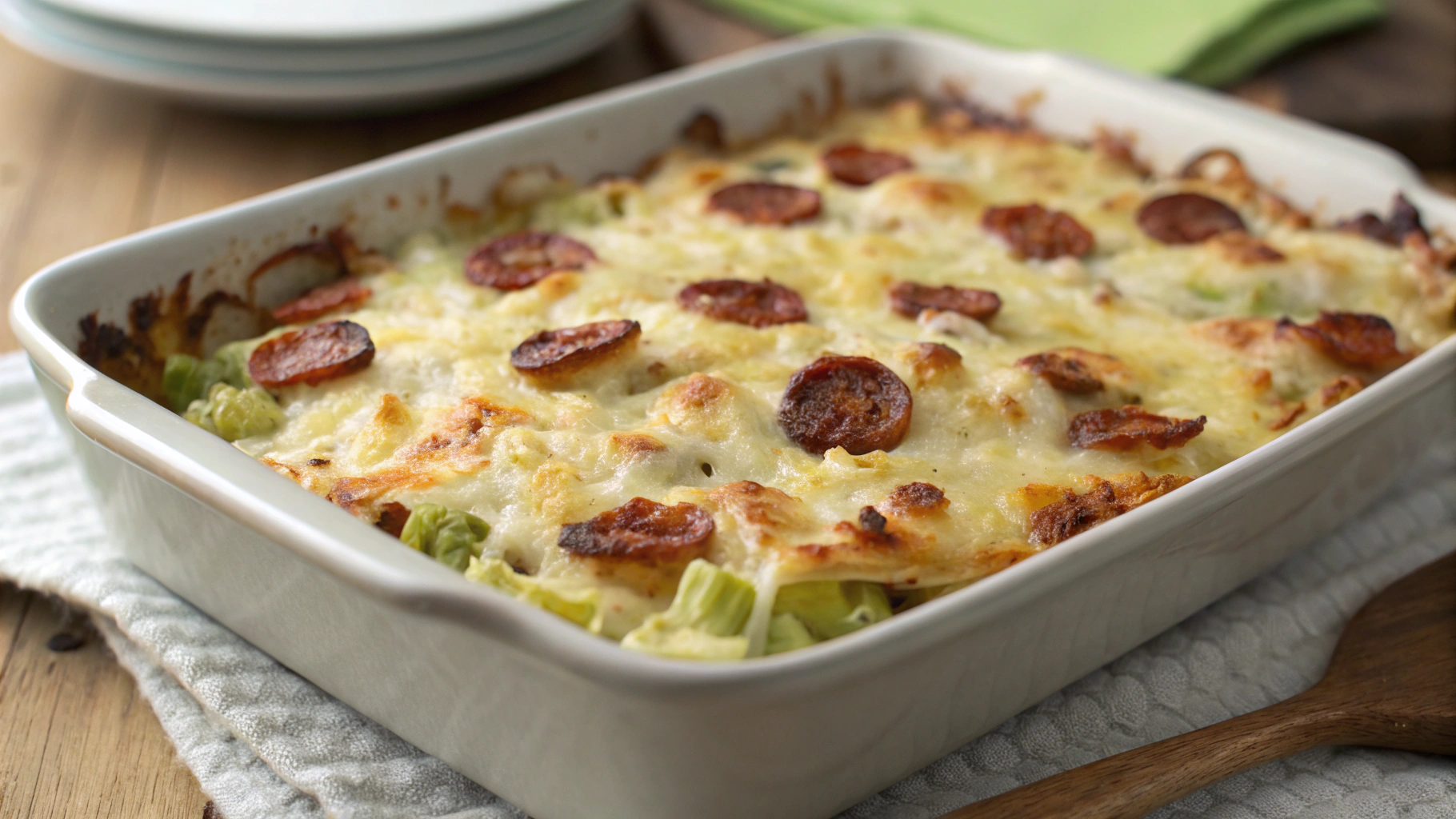 Savoureux gratin de Crozet aux poireaux, au comté et au chorizo - instructions de préparation