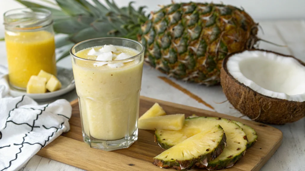 Smoothie Ananas Coco Frais Cremeux a Souhait