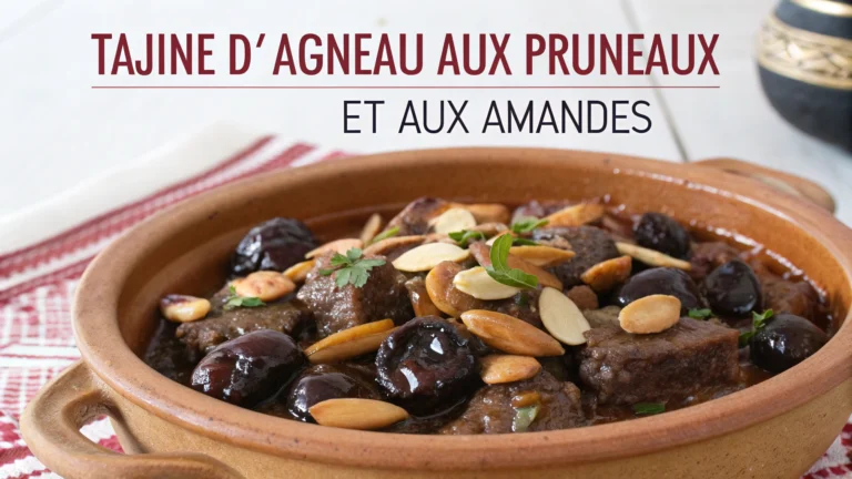 Tajine d’agneau aux pruneaux et aux amandes - recette française
