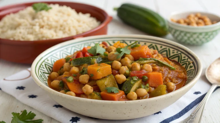 Tajine de légumes et pois chiches aux épices douces - recette française