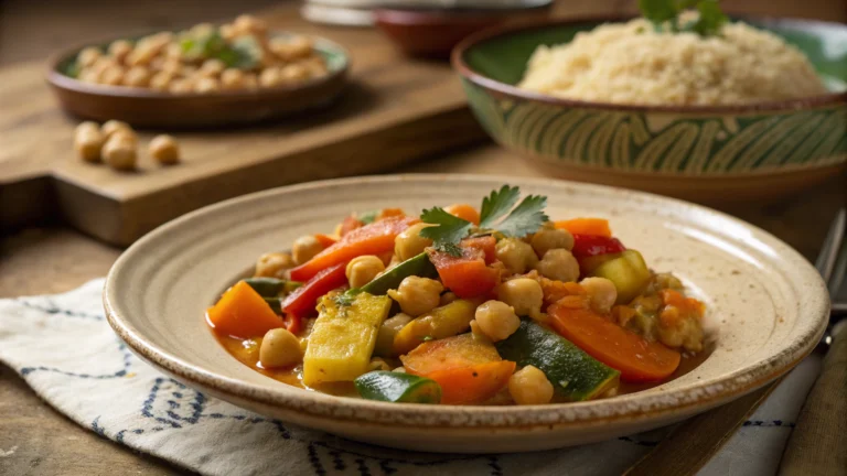 Tajine marocain de légumes et de pois chiches - recette française