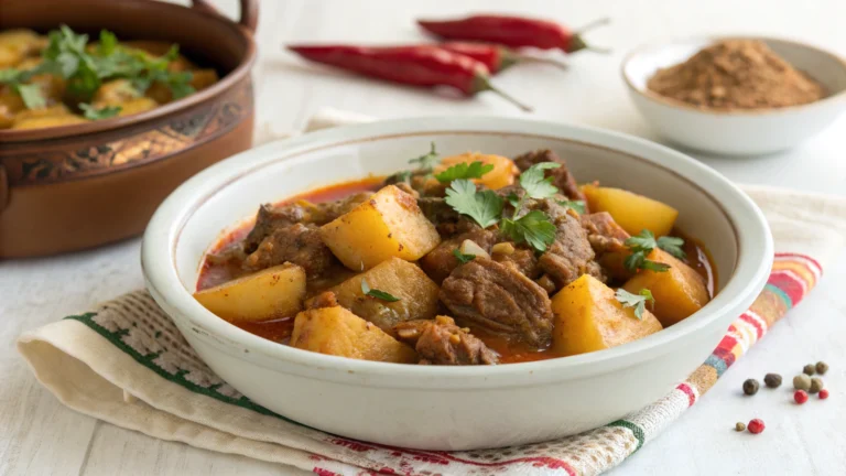 Tajine marocain de viande hachée avec pommes de terre - recette française