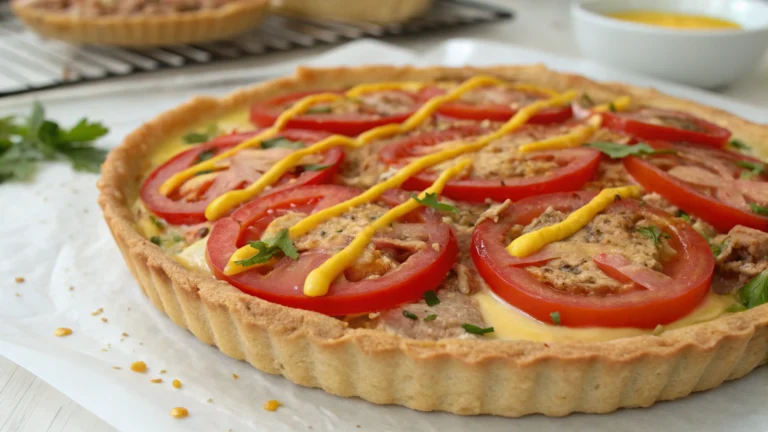 Tarte au Thon, Tomate et Moutarde - recette française