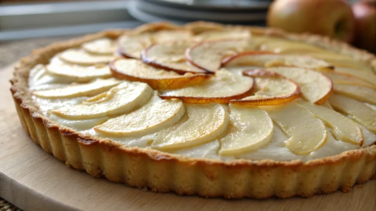 Tarte aux pommes à la crème fraîche - recette française