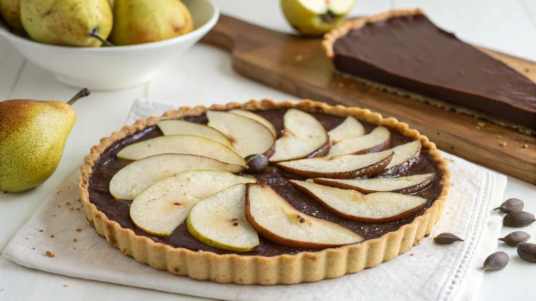 Tarte poire-chocolat maison - recette française