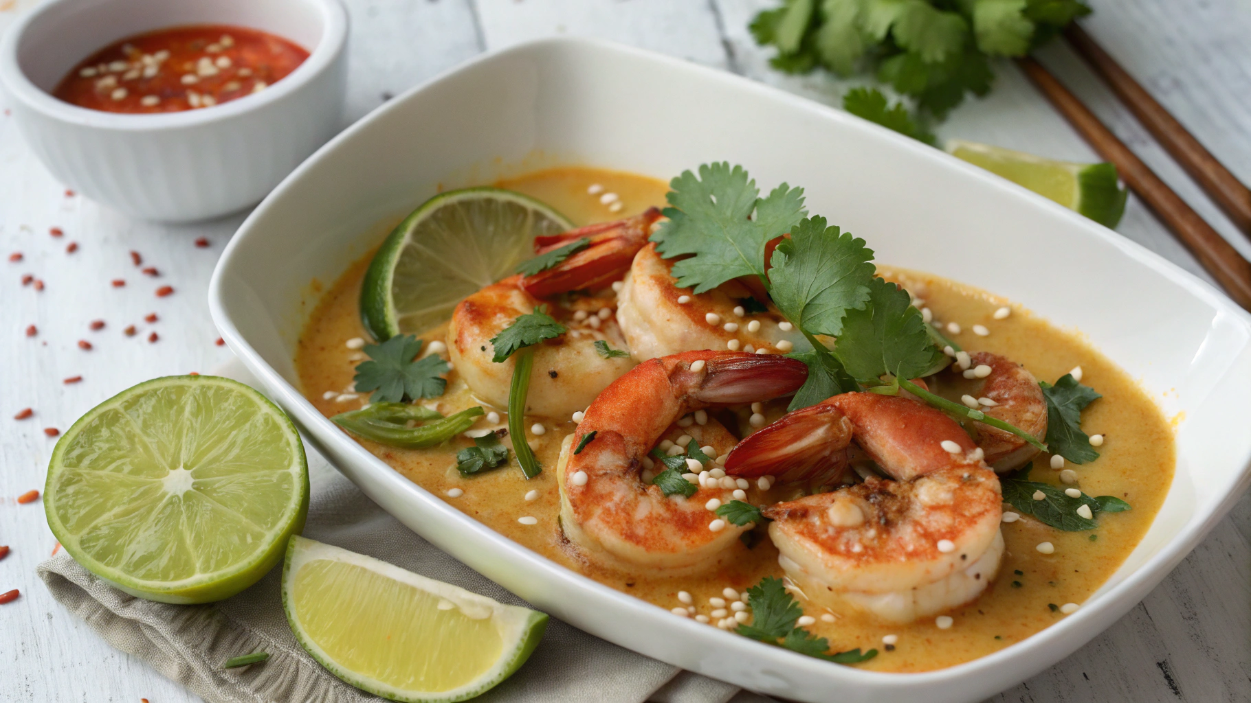 Tataki de crevettes à la sauce thaï - instructions de préparation