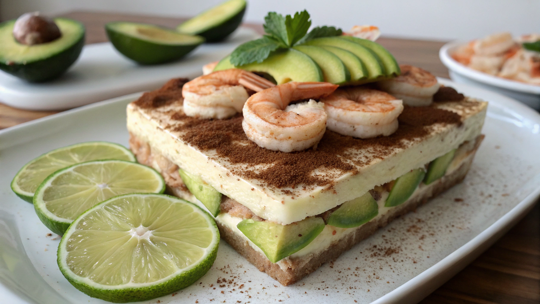 Tiramisu avocat, citron vert et crevettes - instructions de préparation