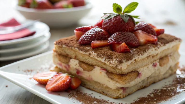 Tiramisu gourmand aux fraises - recette française