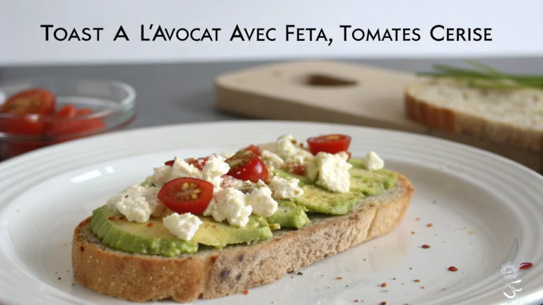 Toast à l’avocat avec feta, tomates cerise - recette française