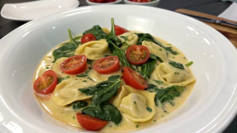 Tortellinis Crémeux aux Épinards et Tomates - recette française