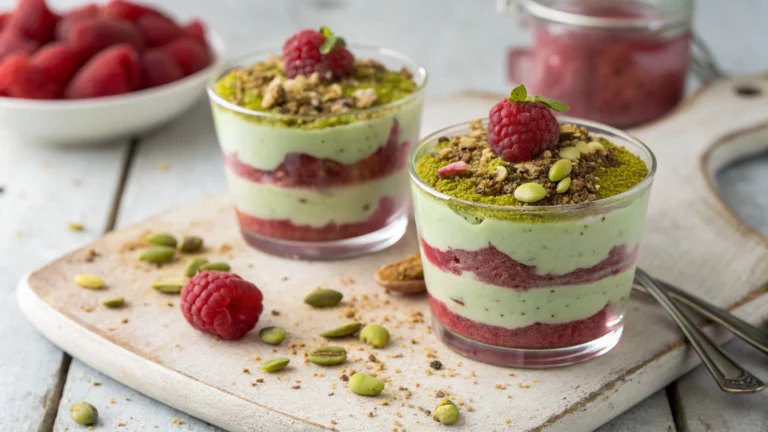Verrines Pistache-Framboise Croquantes - recette française