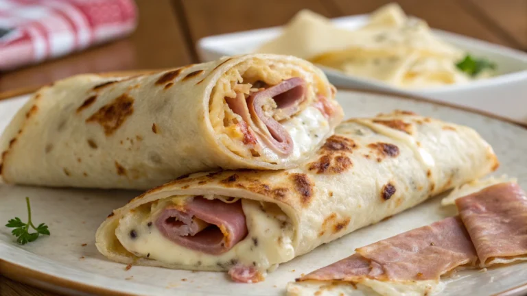 Wraps gratinés au jambon et fromage - recette française
