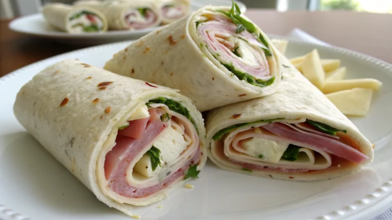 Wraps jambon et fromage frais - recette française