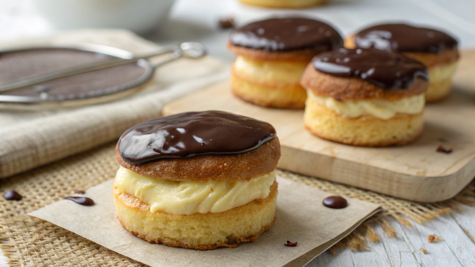 Bouchées de Biscuits Boston Cream Pie Faciles - recette française