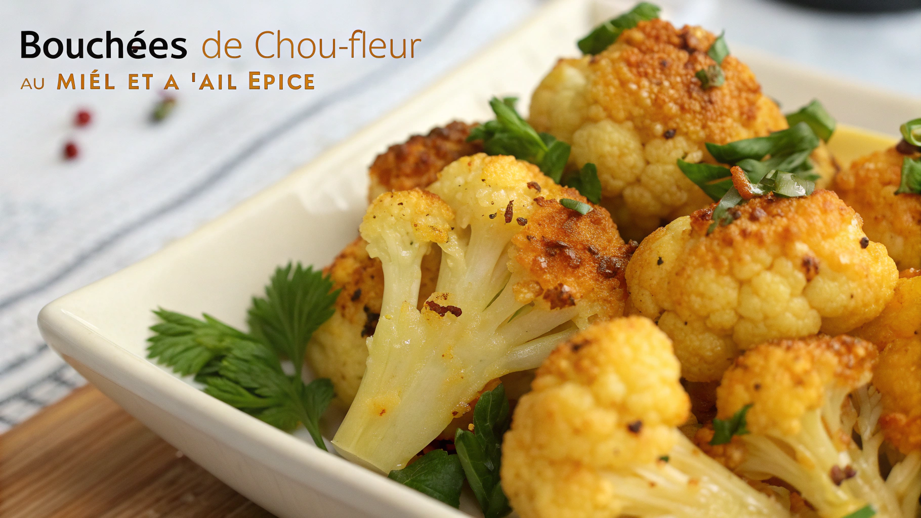 Bouchées de Chou-Fleur au Miel et à l’Ail Épicé - recette française