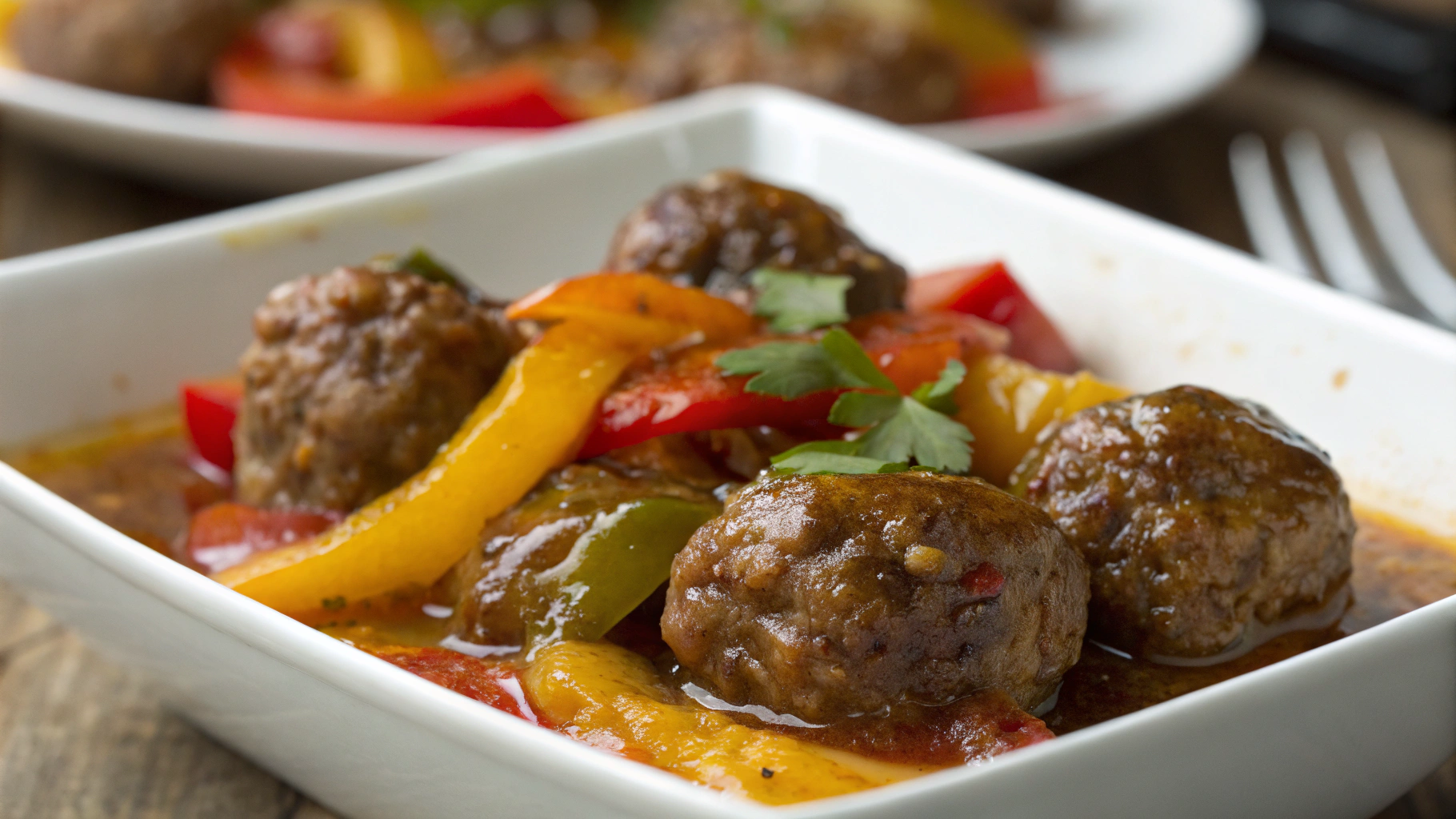 Boulettes de bœuf sauce miel et poivrons - recette française