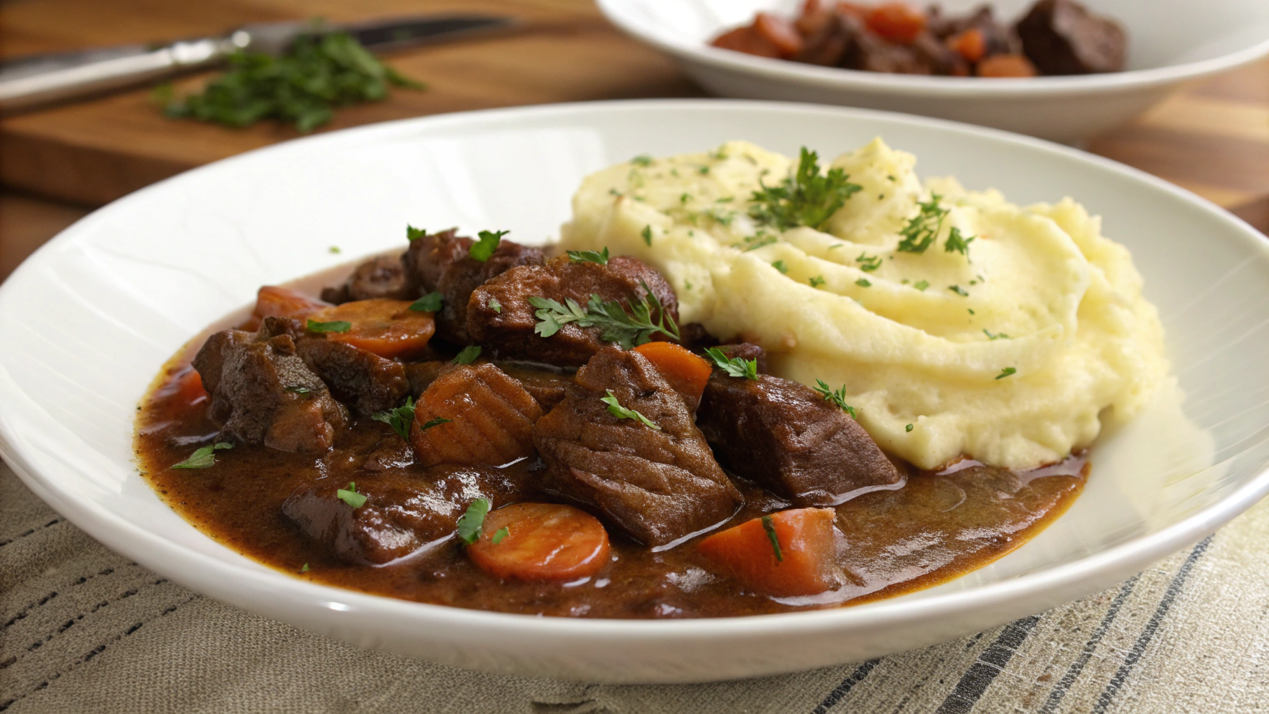 Bœuf Braisé Savoureux avec Purée Maison - recette française