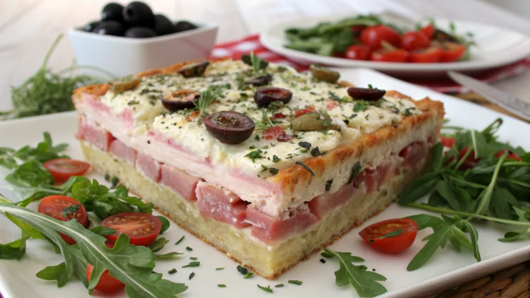 Cake Salé au Jambon et à la Feta - recette française