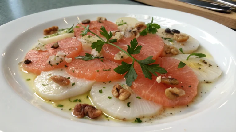 Carpaccio de Noix de Saint-Jacques au Pamplemousse - recette française