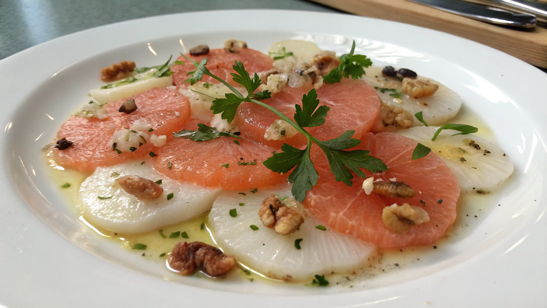 Carpaccio de Noix de Saint-Jacques au Pamplemousse - recette française