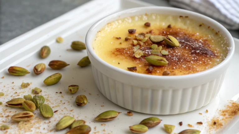 Crème Brûlée à la Pistache - recette française