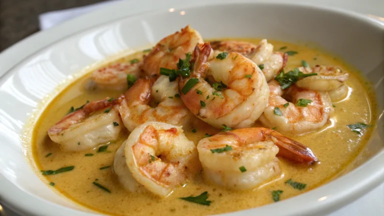 Crevettes à l’ail crémeuses - recette française