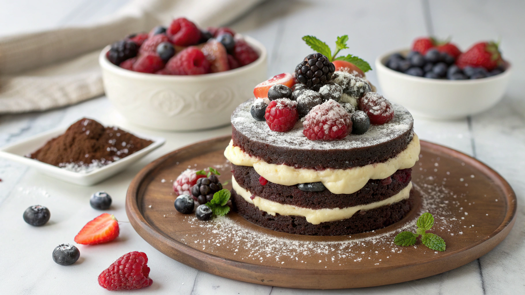 Dessert au Chocolat et Crème Vanillée - recette française