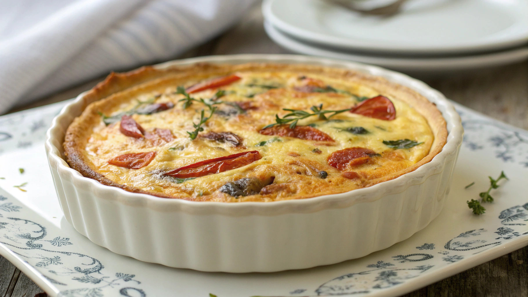 Flan Salé aux Saveurs Provençales - recette française