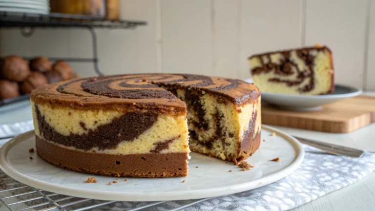 Gâteau Marbré Chocolat-Vanille Délicieux - recette française
