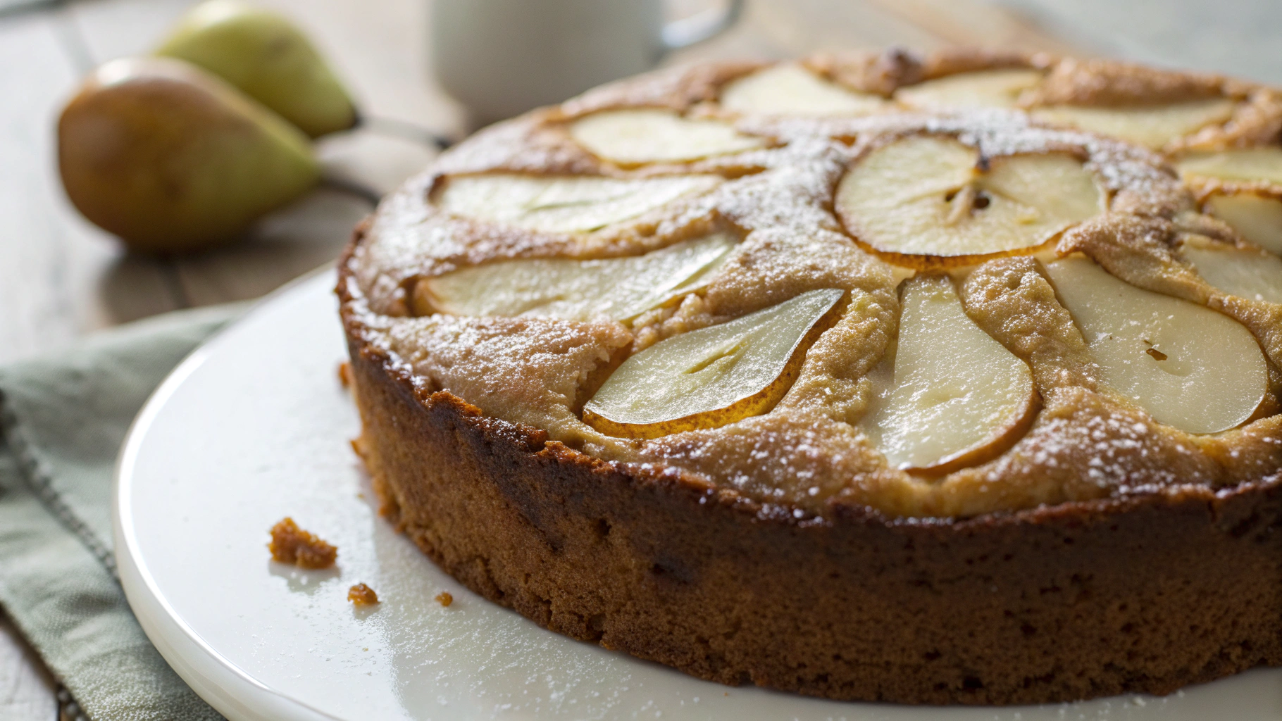 Gâteau moelleux au yaourt et aux poires - recette française