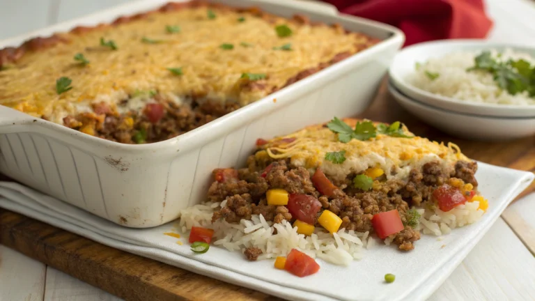 Gratin Mexicain de Riz à la Viande Hachée - recette française