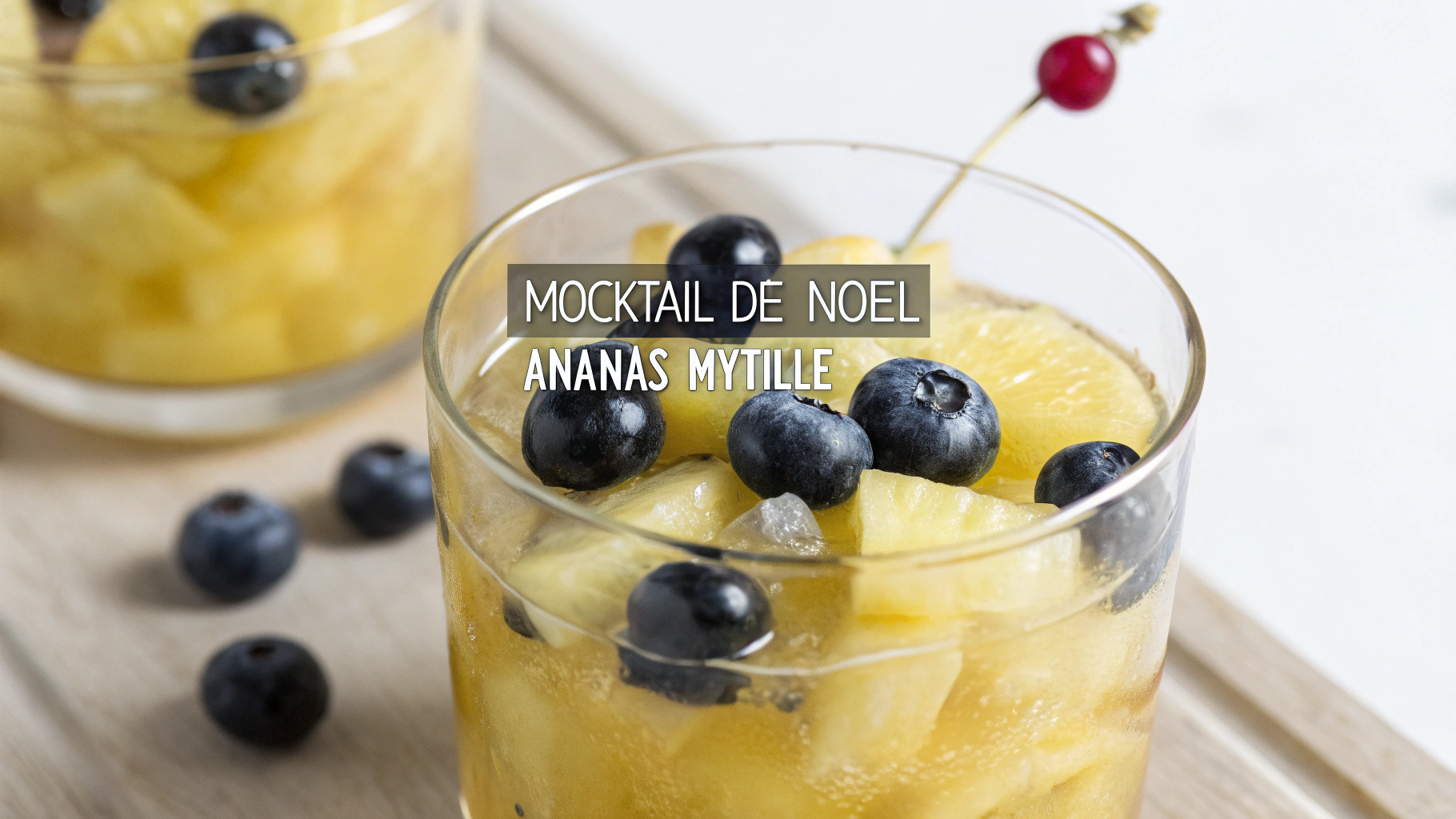 Mocktail De Noël Ananas Myrtille - recette française