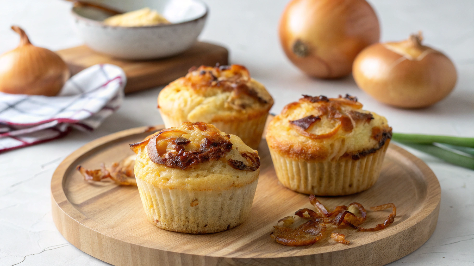 Muffins Salés au Reblochon et Oignons Fondants - recette française