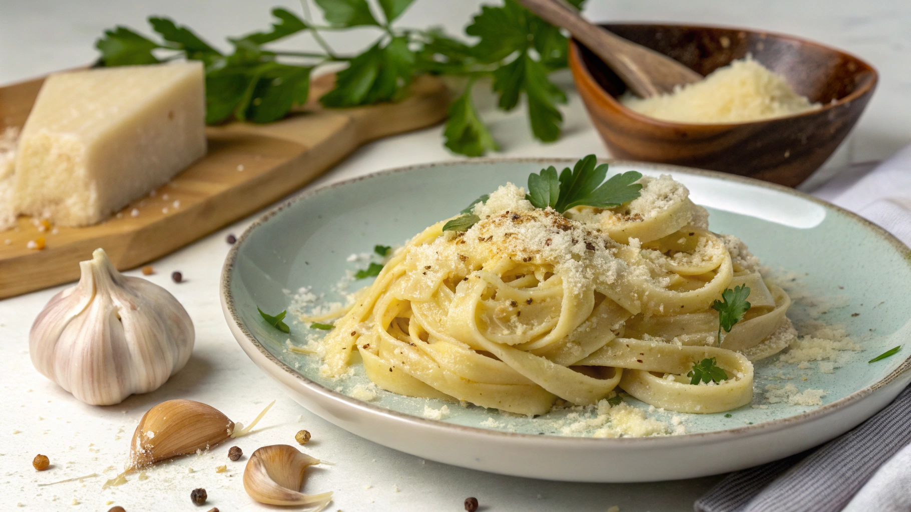 Pâtes à l’Ail et au Parmesan - recette française