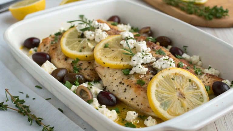 Poulet Grec au Citron et à la Feta - recette française