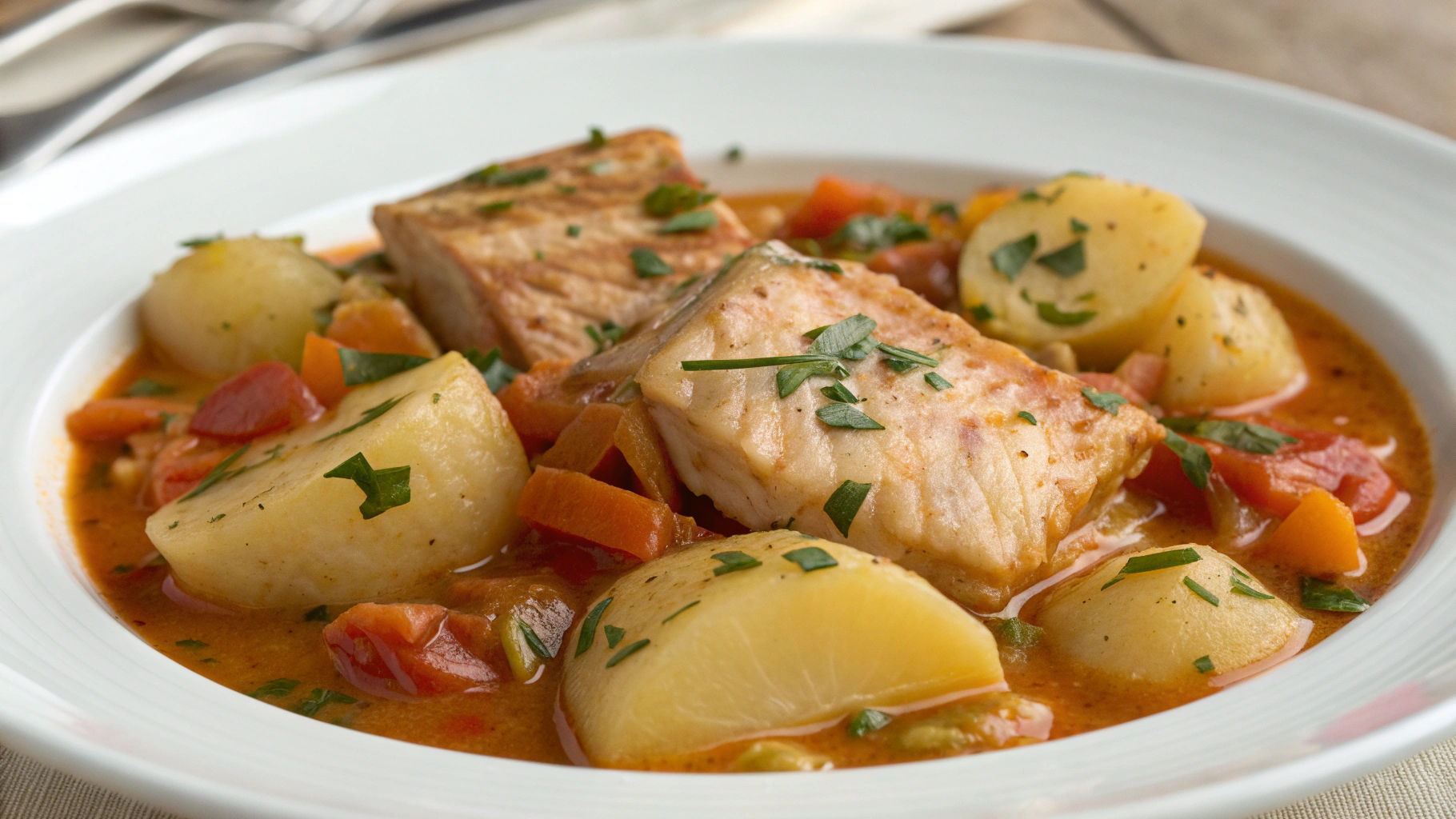 Ragoût de Poisson à la Portugaise - recette française