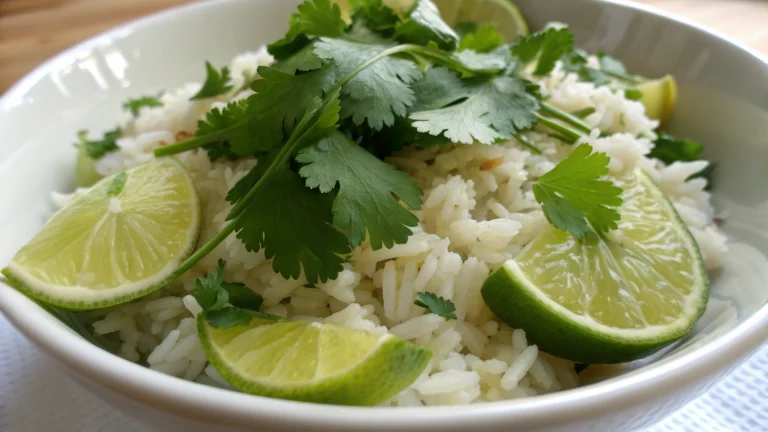 Recette de Riz à la Coriandre et au Citron Vert - recette française