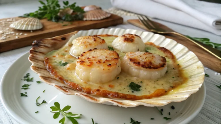 Saint-Jacques au Four avec Béchamel Gourmande - recette française