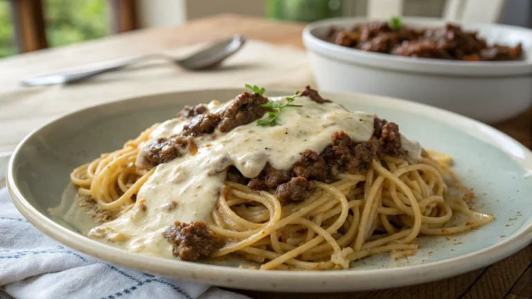 Spaghetti au Bœuf et Béchamel Réconfortante - recette française