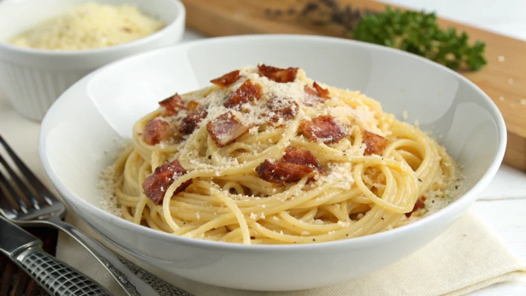 Spaghetti Façon Carbonara Crémeuse - recette française