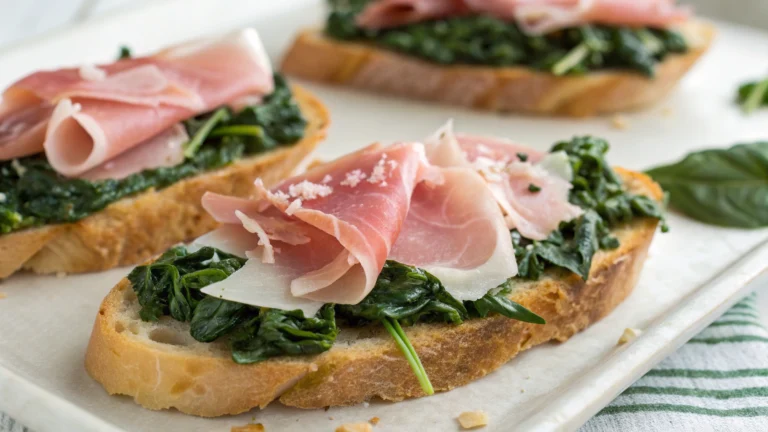 Tartines épinards-jambon gourmandes - recette française