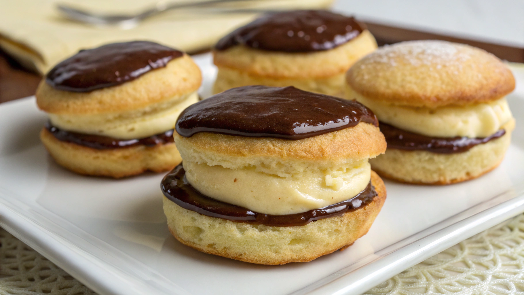 Bouchées de Biscuits Boston Cream Pie Faciles - recette française