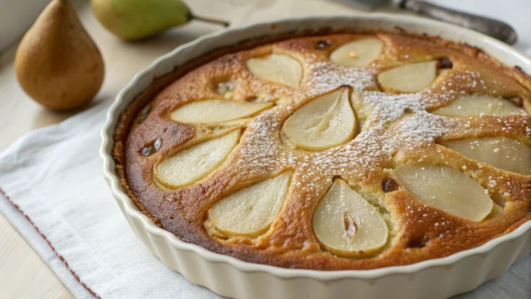 Clafoutis Moelleux aux Poires - recette française