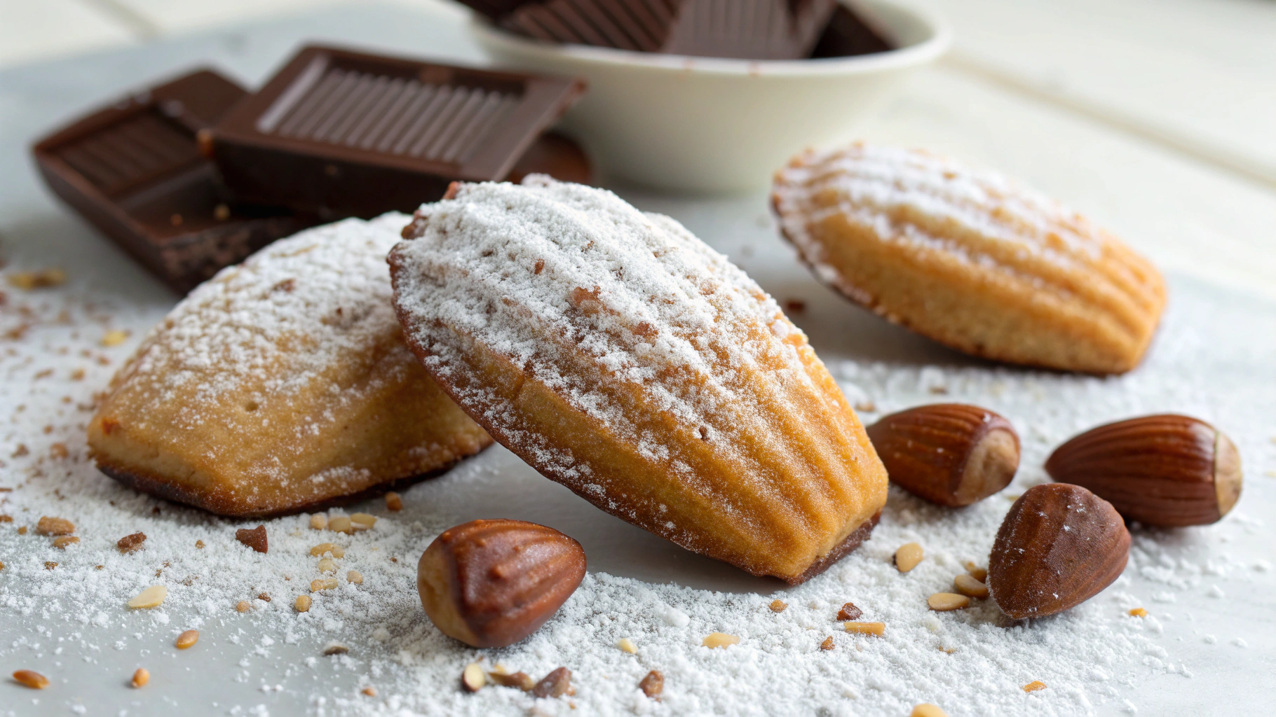 Madeleines Chocolat et Noisette - recette française