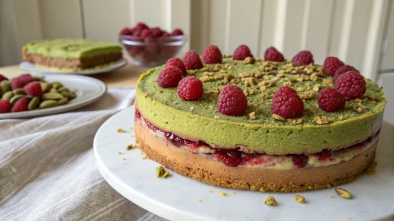 Moelleux Pistache & Framboises Parfumée - recette française