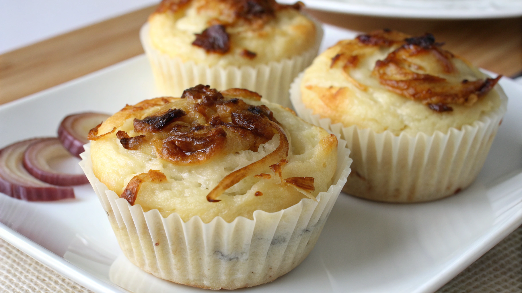 Muffins Salés au Reblochon et Oignons Fondants - recette française